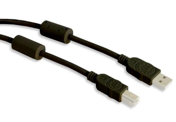 Cavo USB 2.0 A M / B M 1.8m con Ferrite Doppia Schermatura Nero - immagine 3