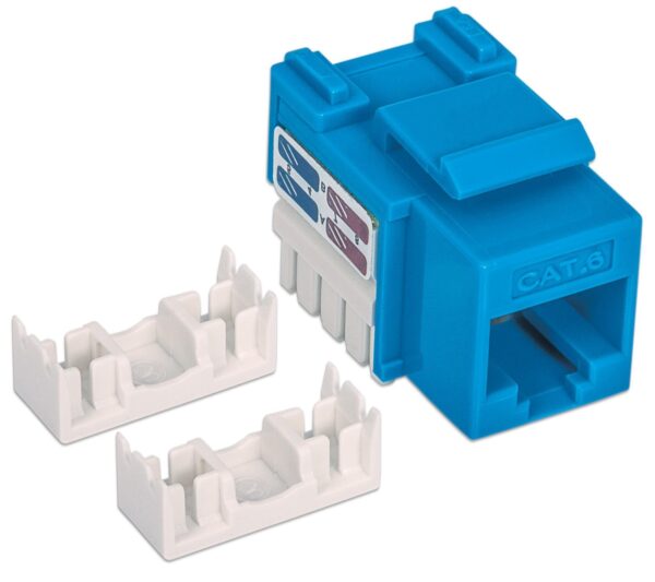 Frutto Keystone RJ45 Cat.6 UTP non schermato Blu - immagine 3