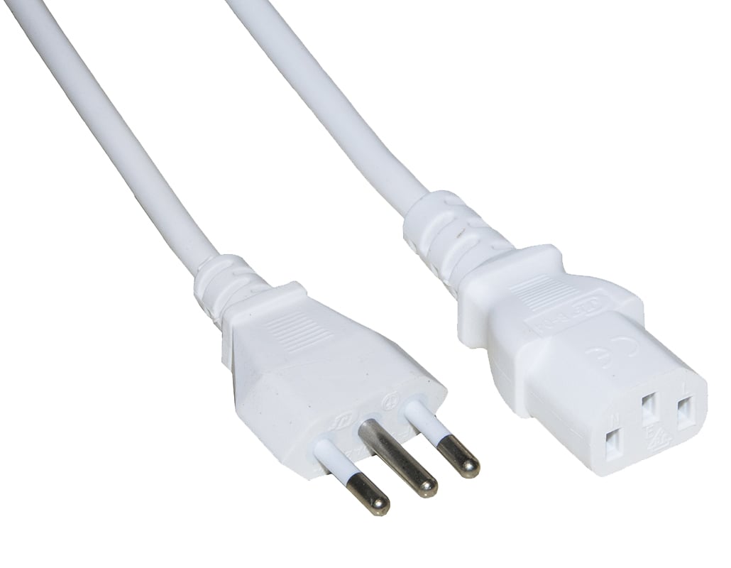Cavo Alimentazione C13 F a Italiana 1,8 m Bianco - immagine 3