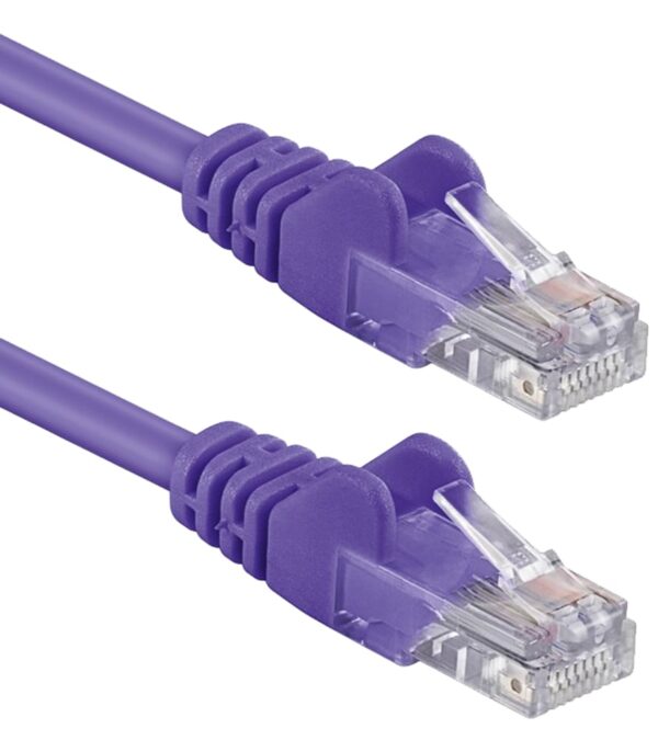 Cavo di rete Patch CCA Cat. 5e Viola UTP 5 mt - immagine 2