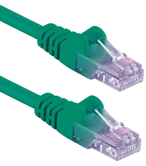 Cavo di rete Patch CCA Cat. 6 Verde UTP 1 m - immagine 2