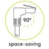 Cavo di rete Patch Connettore Angolato 90° CCA Cat. 5e UTP 5m Bianco - immagine 3