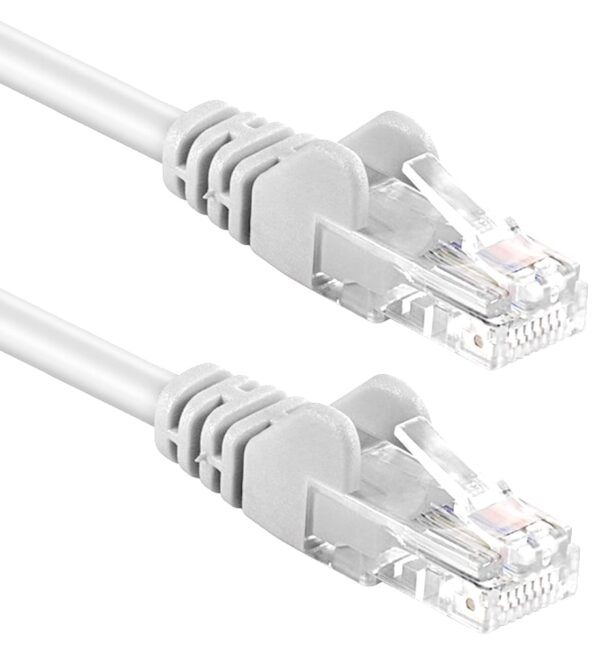 Cavo di rete Patch in Rame Cat. 5e Bianco UTP 15 m - immagine 3