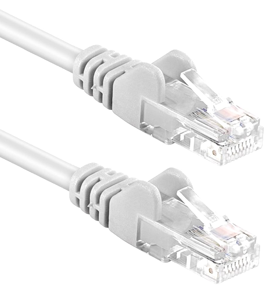 Cavo di rete Patch in Rame Cat. 6A Bianco UTP 1m - immagine 2