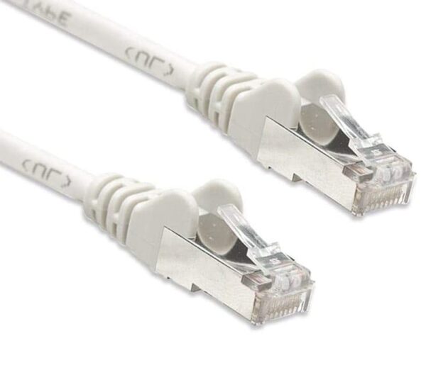 Cavo di rete Patch in Rame Schermato Cat. 5e Bianco F/UTP 1 m - immagine 3