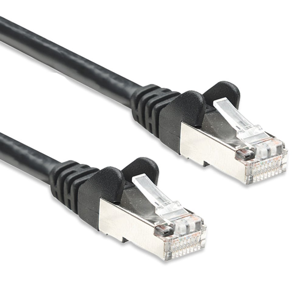 Cavo di rete Patch in Rame Schermato Cat. 5e Nero F/UTP 1 m - immagine 2