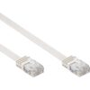 Cavo di Rete Patch Piatto in CCA Cat.5E Bianco UTP 3 metri - immagine 2
