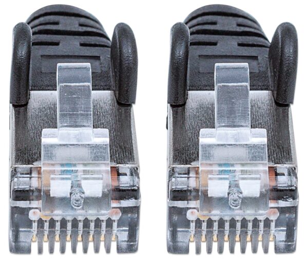 Cavo Patch Cat.7 Plug RJ45 6A S/FTP LSZH 0,5m Nero - immagine 3