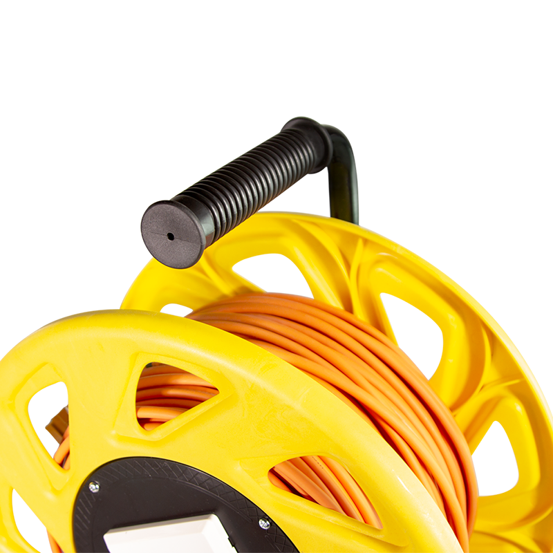 Cavo Patch Cat6A Plug RJ45 S/FTP LSZH con Avvolgicavo 60m Arancione - immagine 4