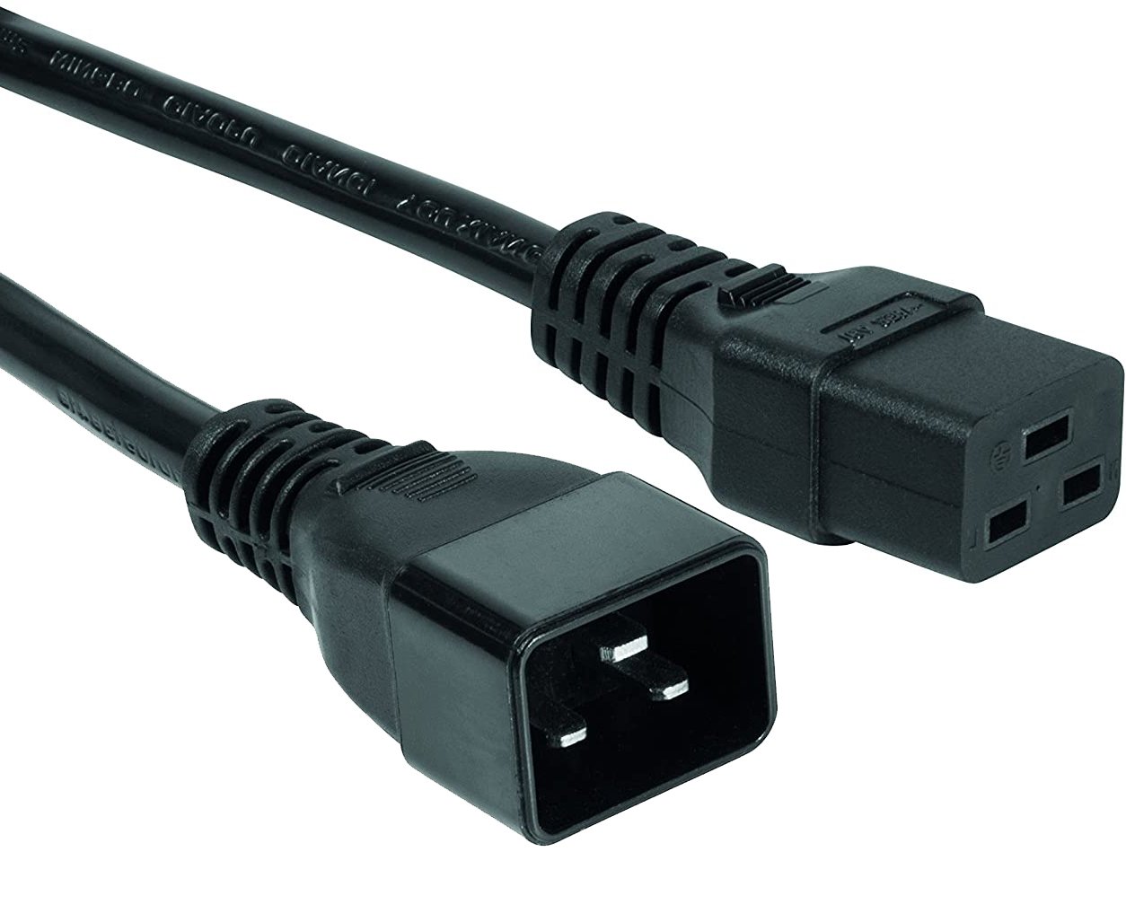 Cavo Prolunga di Alimentazione C19 F a C20 M 2,0 mt nero - immagine 3