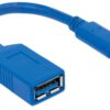 Cavo Superspeed USB A Femmina USB-C™ Maschio 15cm Blu - immagine 3