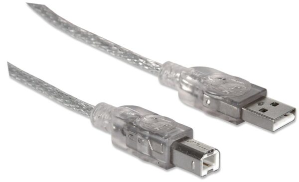 Cavo USB 2.0 A maschio/B maschio 1.8 m trasparente - immagine 3