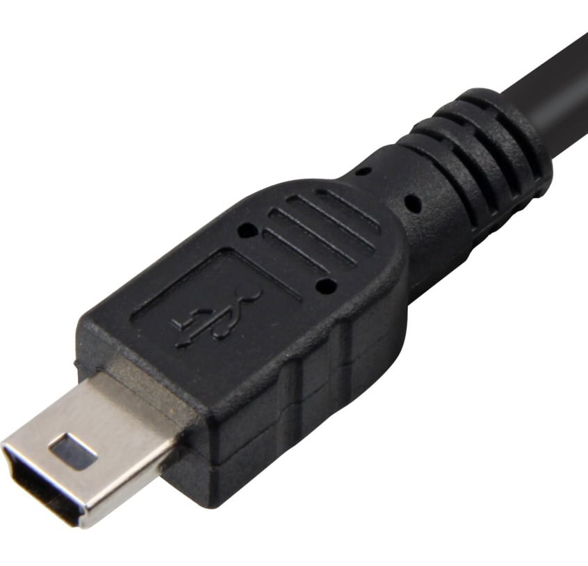 Cavo USB 2.0 ad Y 2xA maschio/mini B maschio 0,6 m - immagine 2