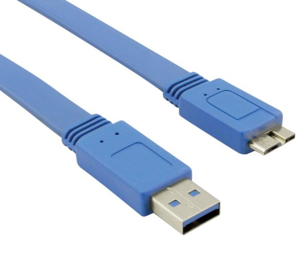 Cavo USB 3.2 Superspeed A maschio/MIC B maschio 1 m FLAT - immagine 3