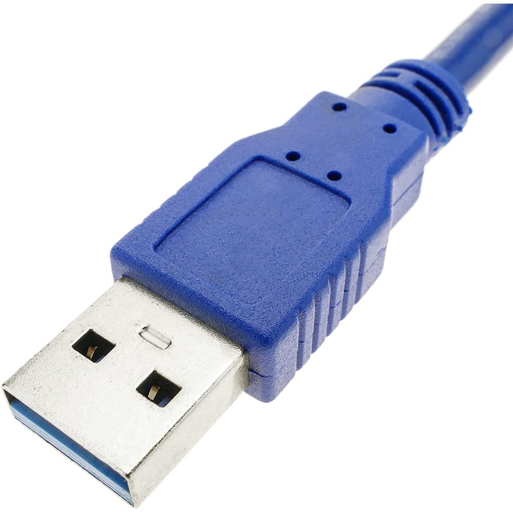 Cavo USB 3.2 Superspeed A maschio/B maschio 0,5 m blu - immagine 3