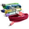 Cavo Flat USB AM a Micro USB M 1m Azzurro / Bianco - immagine 2