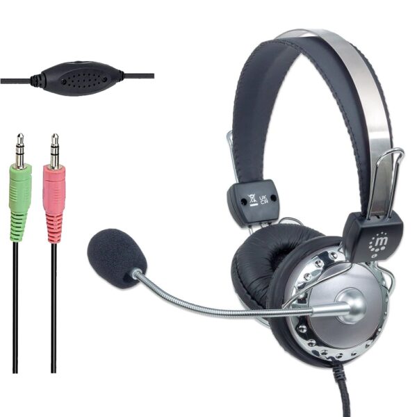 Cuffia Stereo con Microfono con Asta Flessibile - immagine 3