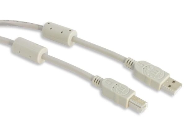 Cavo USB 2.0 A M / B M 1.8m con Ferrite Doppia Schermatura Grigio - immagine 3