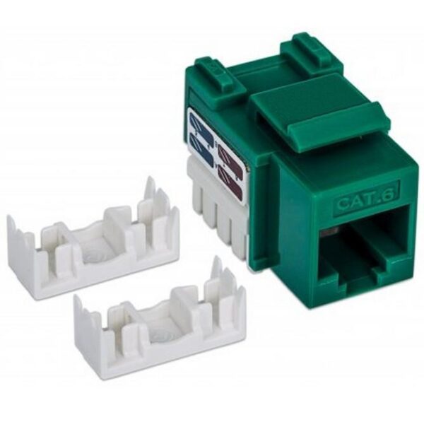 Frutto Keystone RJ45 Cat.6 UTP non schermato Verde - immagine 3
