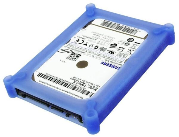 Scatola di Protezione per 1 HDD 2,5'' in Silicone Azzurro - immagine 3