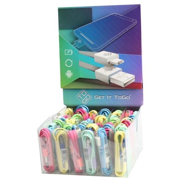 Espositore 48 Cavi Flat USB A / Micro USB B Multicolor - immagine 3