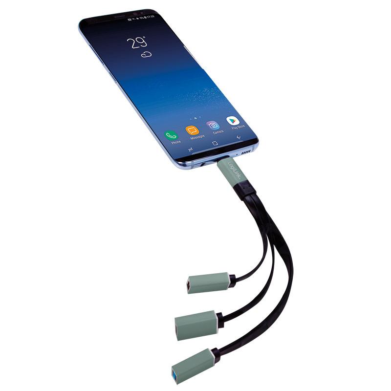 Hub Flessibile USB-C™ SuperSpeed 3 Porte USB3.0 A Femmina Nero - immagine 3