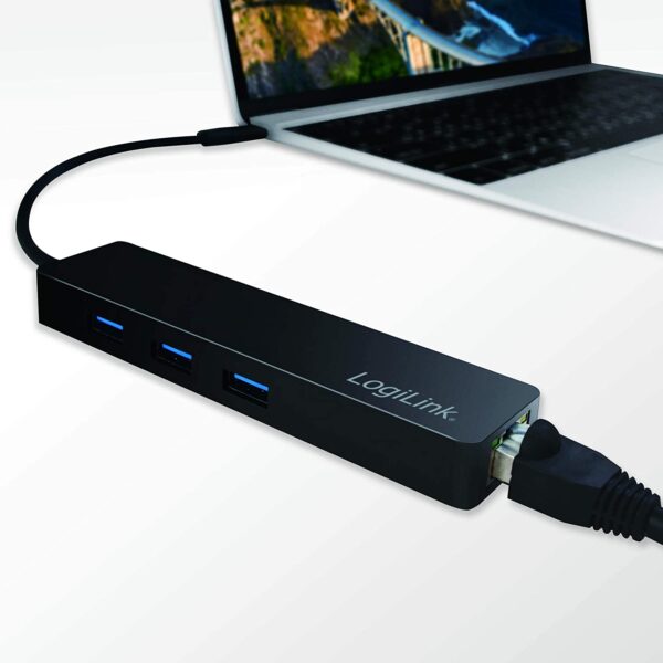 Hub USB-C™ SuperSpeed 3 Porte USB-A 3.0 Femmina Nero - immagine 3