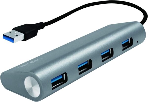 Hub USB 3.0 SuperSpeed 4 porte Alluminio Silver - immagine 3