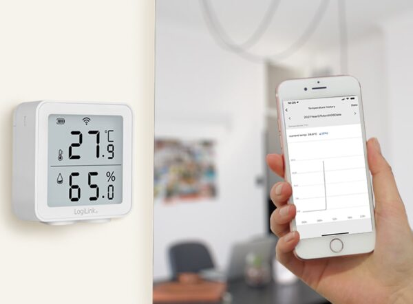 Termoigrometro Wireless Monitoraggio Remoto Wi-Fi App Smart Life - immagine 3