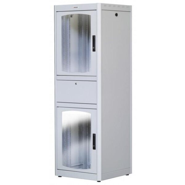 Armadio Rack 19'' 600x800 38U con Ripiano Tastiera Grigio - immagine 3