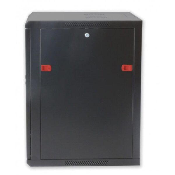 Armadio Rack 19'' a muro 12 unità sezione unica prof. 450mm Nero - immagine 3