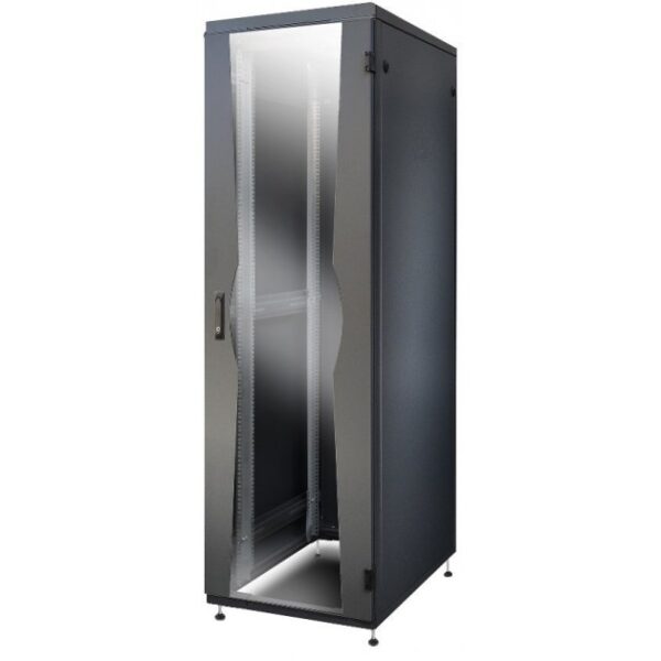 Armadio NetRack 19'' 600x1000 42 Unità Nero Porta Grigliata da Assemblare - immagine 3