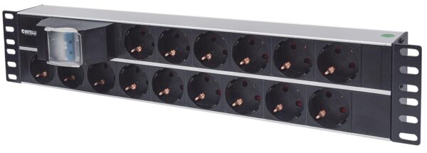 Multipresa 15 Posti da Rack 19'' 2U con Spina Schuko Angolata 2U - immagine 3