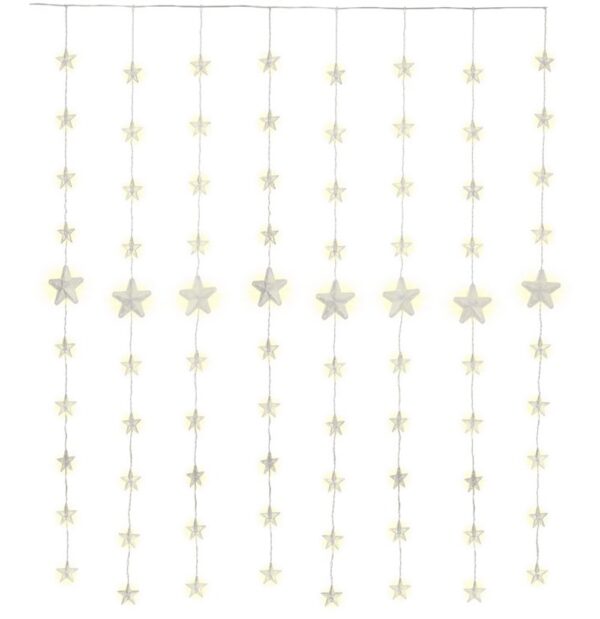 Tenda Luminosa con Stelle Natalizie 80 LED e Telecomando - immagine 3