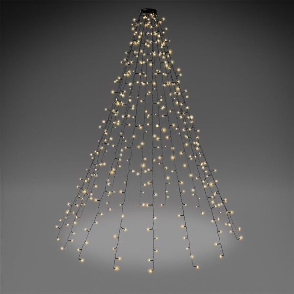 Catena Luminosa 400 Luci LED IP44 Bianco Caldo per Albero con Anello - immagine 3
