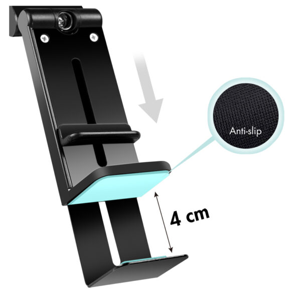 Supporto Porta Smartphone 4,76,9'' con Rotazione 360° Nero - immagine 2