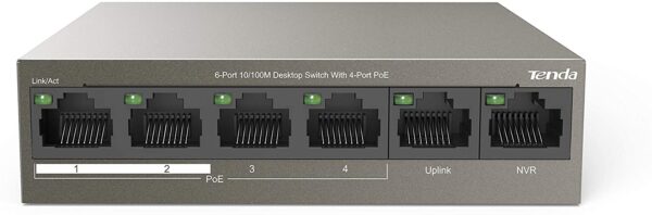 Switch Desktop 6 porte 10/100M con 4 Porte PoE 63W TEF1106P4-63W - immagine 2