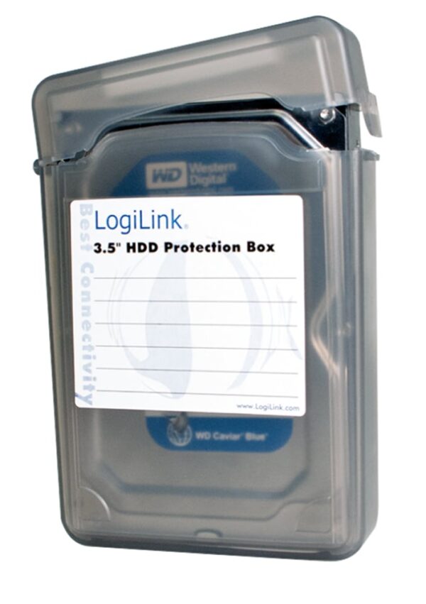 Scatola di Protezione per 1 HDD 3,5'' Nero Trasparente - immagine 3