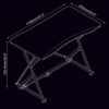 Scrivania Gaming Ergonomica Tavolo da Gioco per PC 110 cm Nero - immagine 3