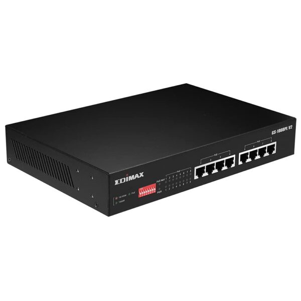 Switch PoE+ Gigabit Ethernet 8 Porte a Lungo Raggio con Switch DIP, GS-1008PL V2 - immagine 3