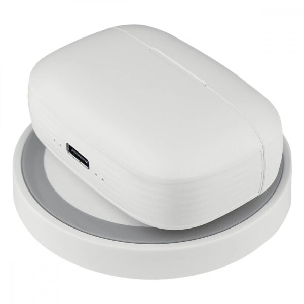 Cuffie Auricolari TWS Jive con Custodia di Ricarica USB-C™ e Pad Caricatore a Induzione Bianco - immagine 3