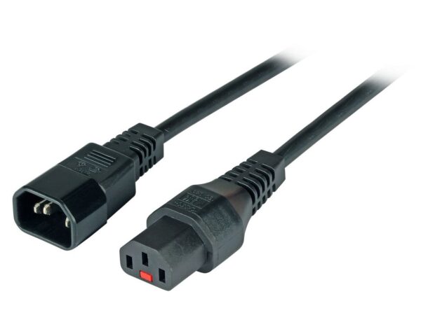 Cavo Prolunga C14 180° a C13 180° con Blocco IEC 3 metri - immagine 2