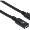 Cavo prolunga USB 3.2 Gen 2 SuperSpeed+ USB-C™ Maschio/Femmina 0,5m Nero - immagine 3
