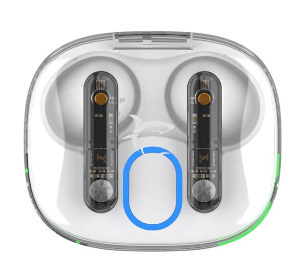 Auricolari Wireless Bluetooth v5.3 Custodia di Ricarica con Display Bianco - immagine 3