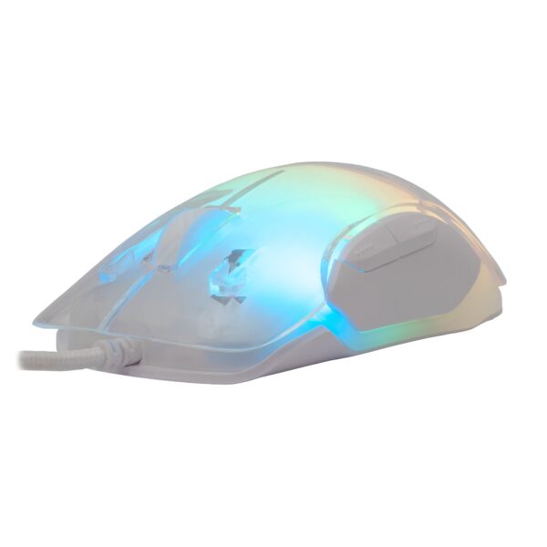Mouse Gaming RGB USB 12800 dpi 7 Tasti Bianco Mordred - immagine 3