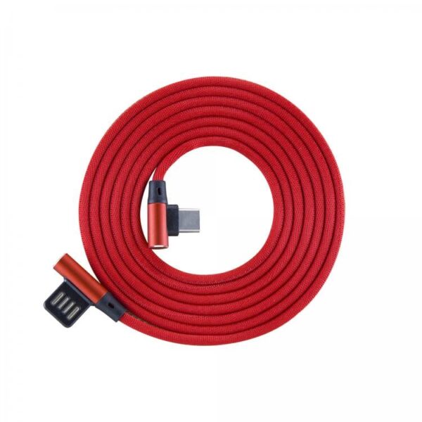 Cavo USB Angolato 90° USB A/USB-C 1.5m Rosso - immagine 3