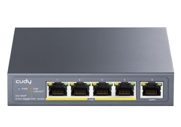 Unmanaged Switch Gigabit POE+ 5 porte, GS1005P - immagine 3