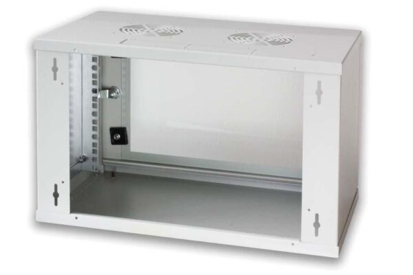 Armadio Rack 19'' a muro 10 unità prof. 400 Grigio Assemblato - immagine 3