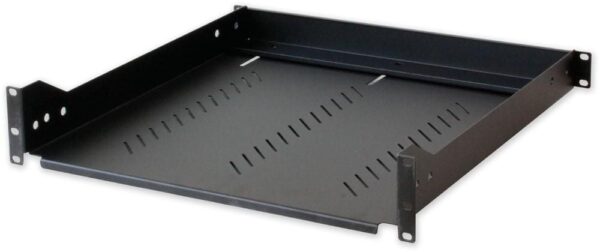 Mensola per Rack 19'' 600 mm 2U Nera 4 punti - immagine 3