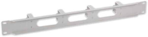 Pannello Passacavi 4 Anelli Corti 3 Fori 1U Grigio - immagine 2